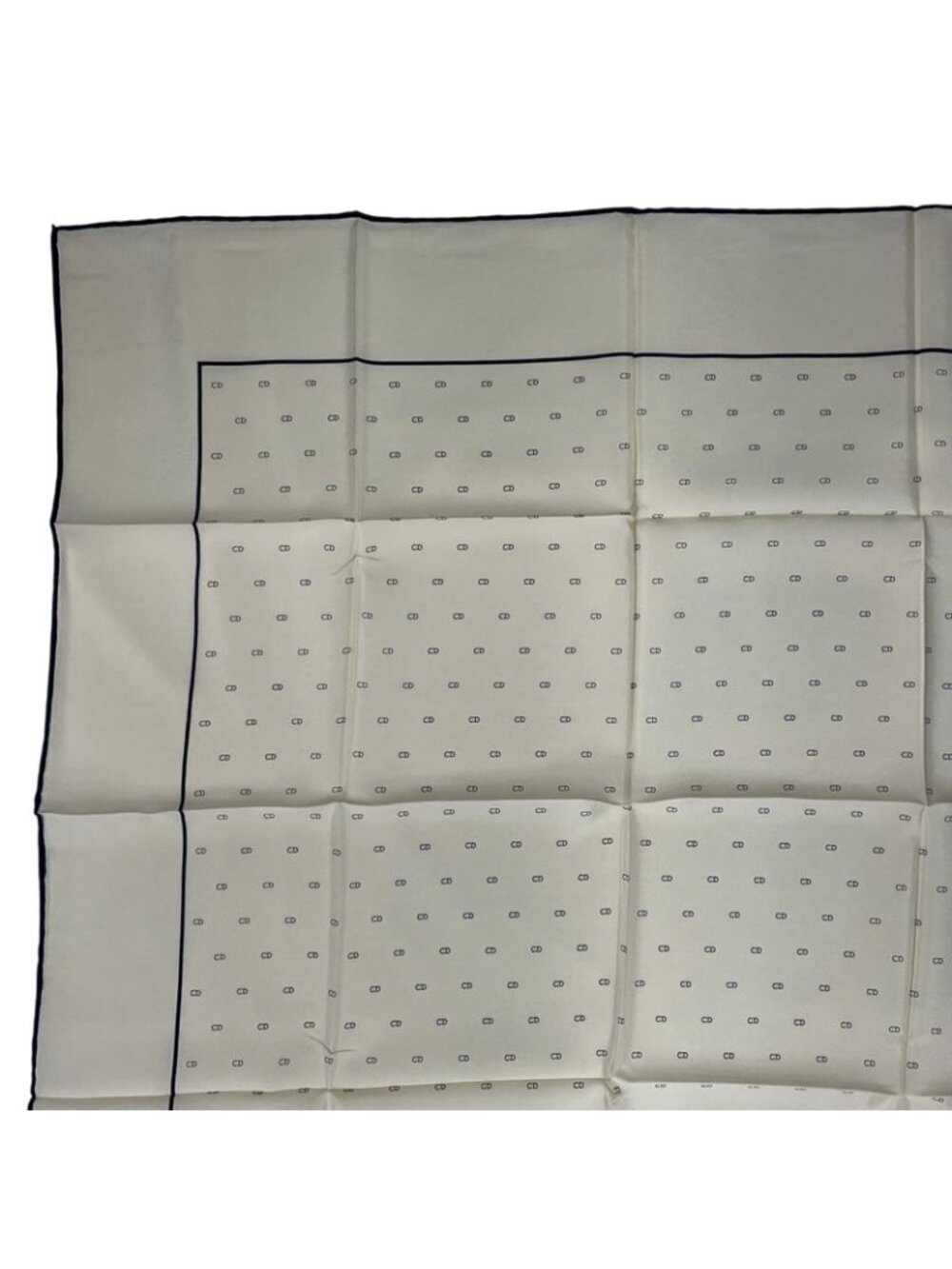 Dior Scarf Silk CD Logo All Over Pattern Beige - Picture 3 of 9